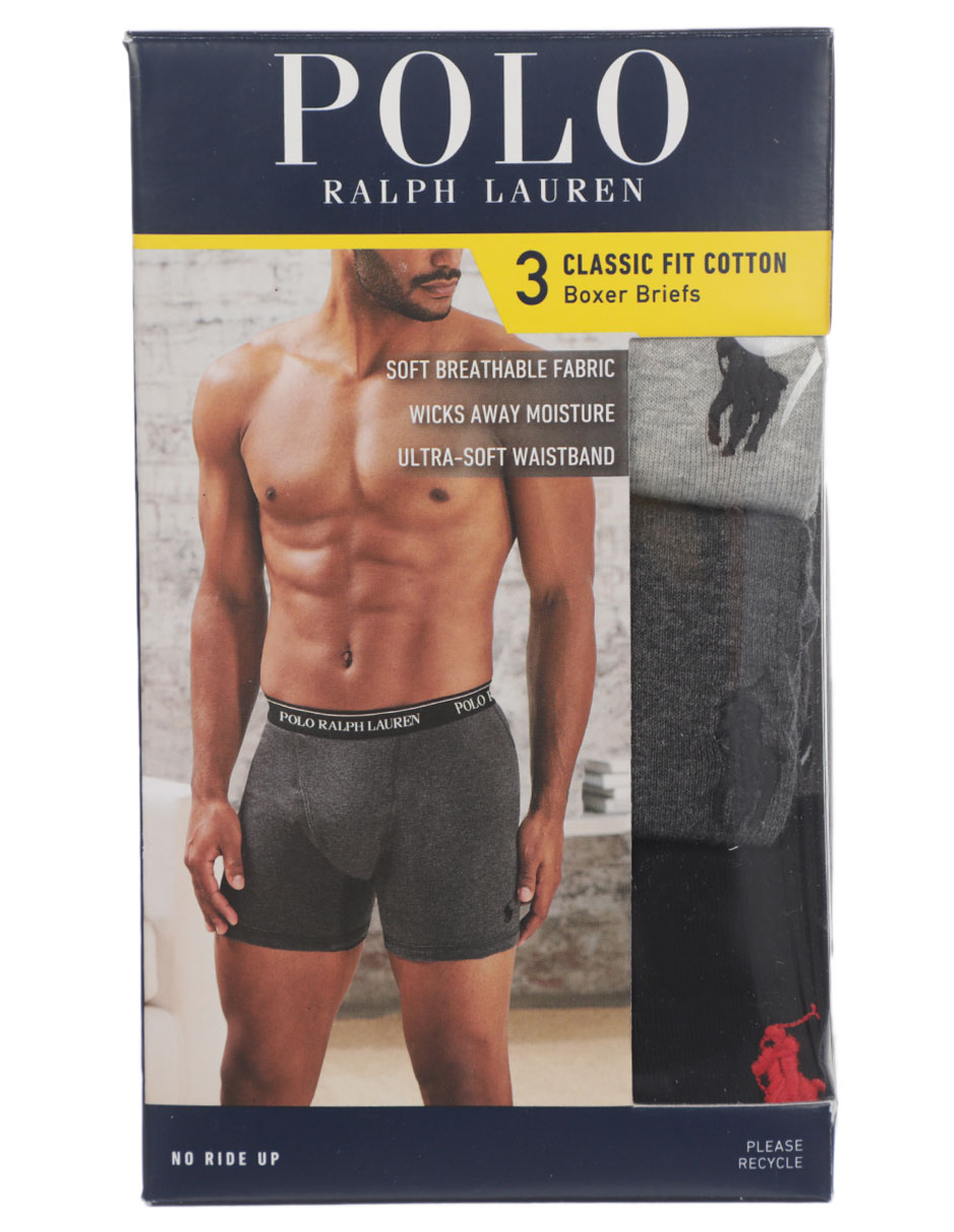 Set bóxer brief Polo Ralph Lauren de algodón para hombre 3 piezas