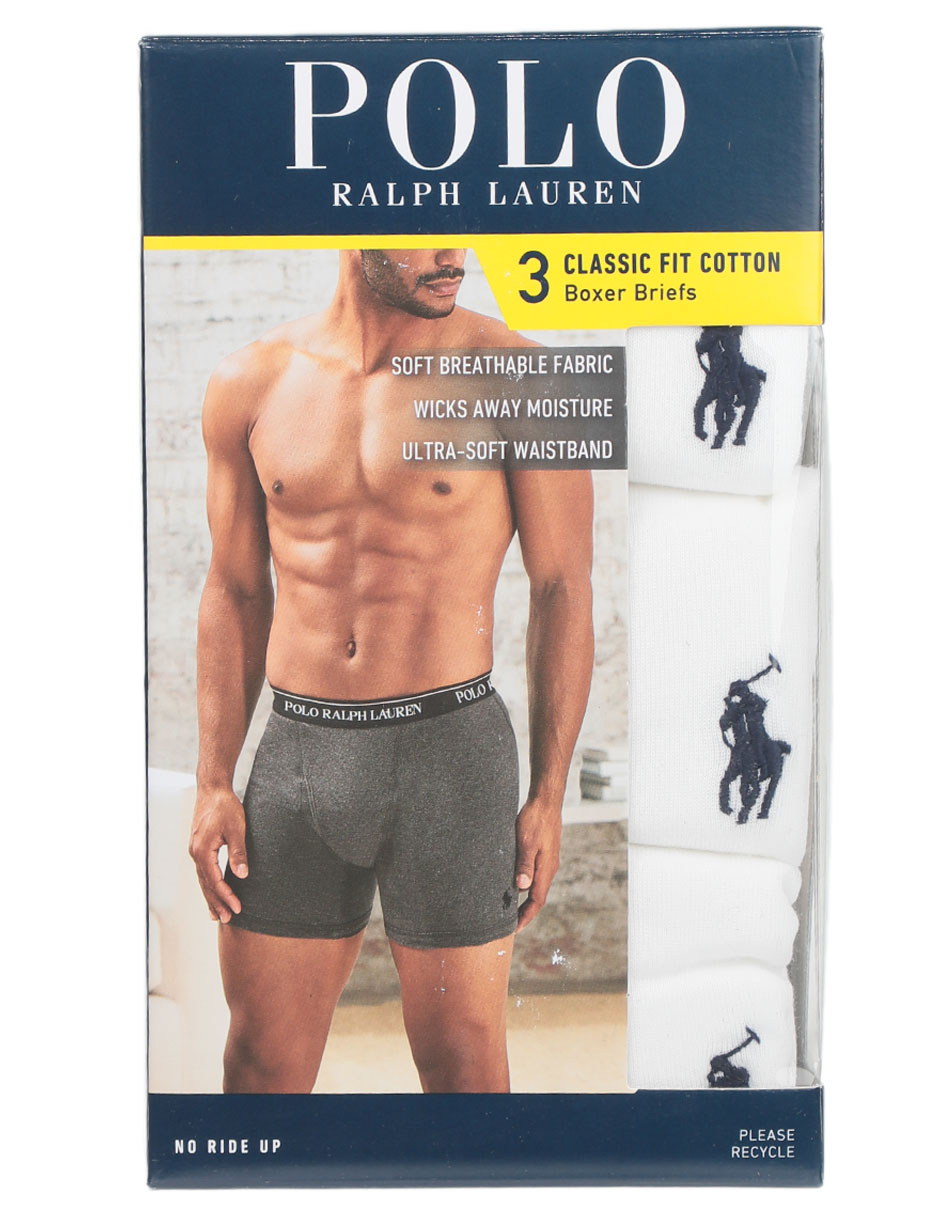 Set bóxer brief Polo Ralph Lauren de algodón para hombre 3 piezas