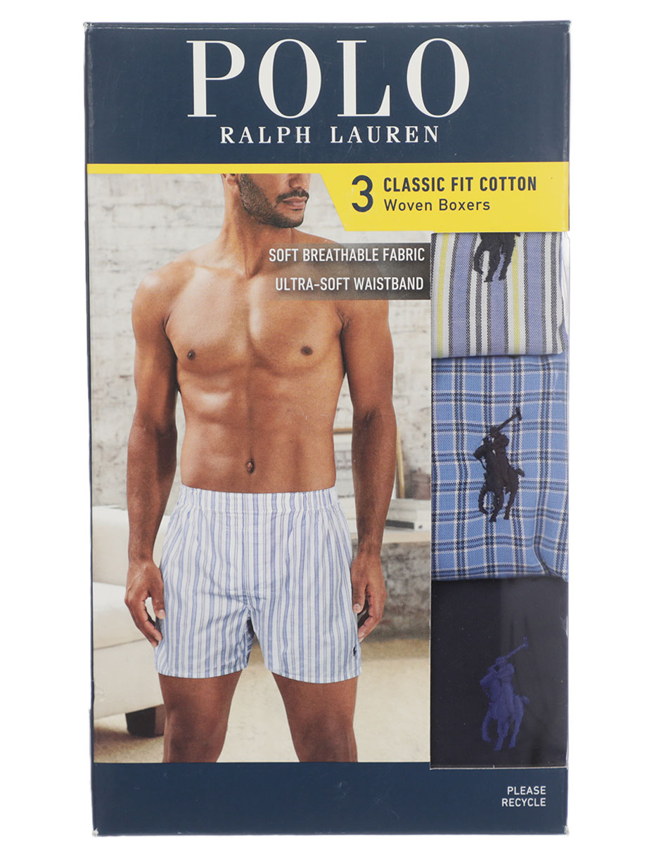 Set bóxer brief Polo Ralph Lauren de algodón para hombre 3 piezas