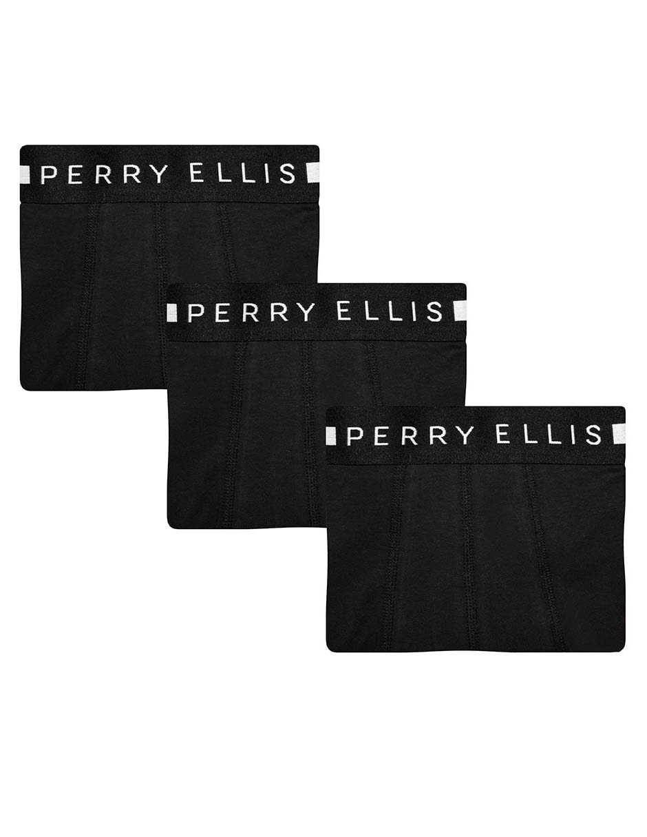 Set bóxer brief Perry Ellis textil para hombre 3 piezas