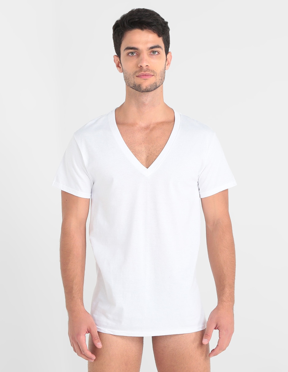 Camiseta cuello V para hombre