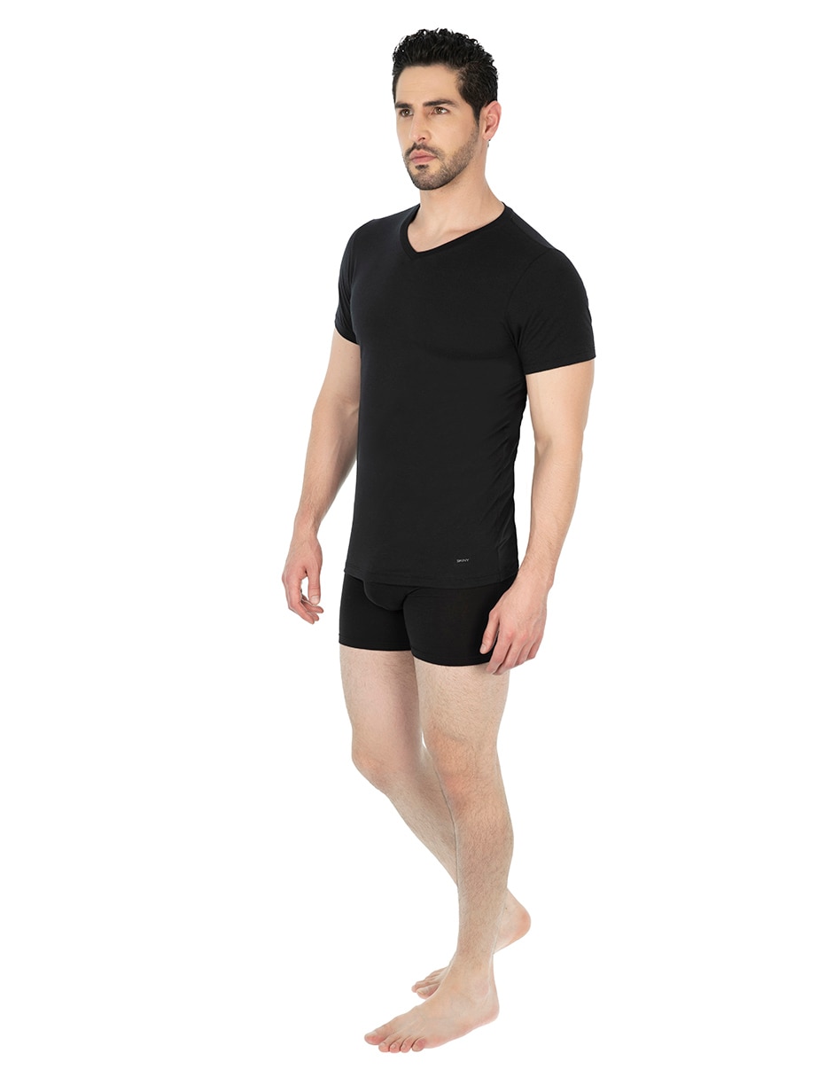 Camiseta skiny cuello v para hombre