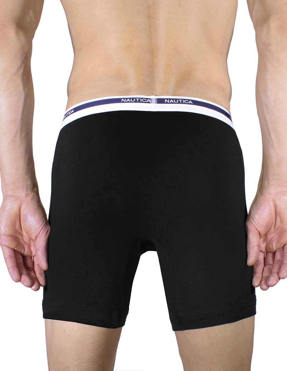Set bóxer brief de mezcla de materiales para hombre 3 piezas 2