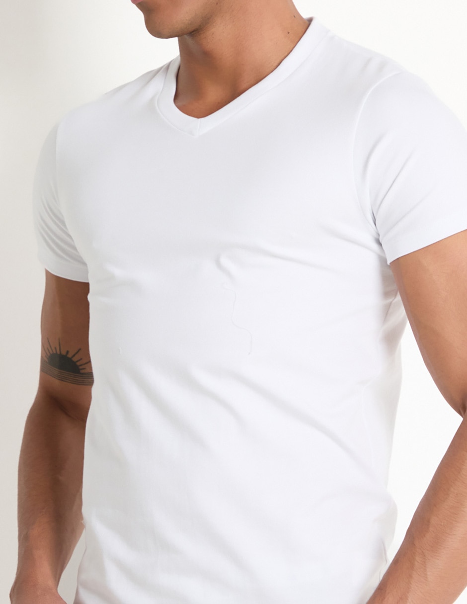 Camiseta cuello v para hombre 3