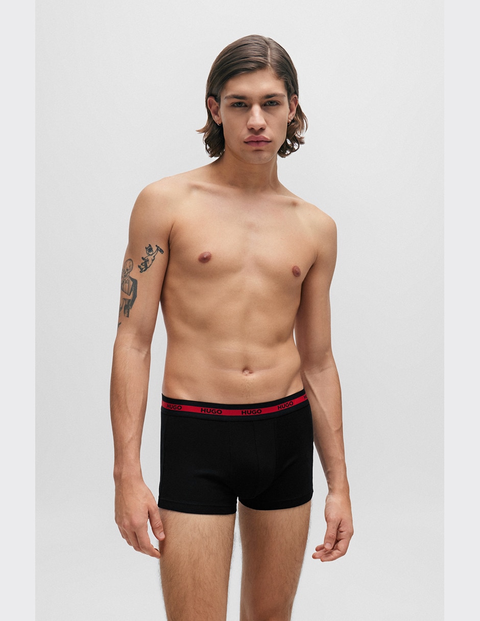 Set bóxer trunk hugo de algodón para hombre 3 piezas