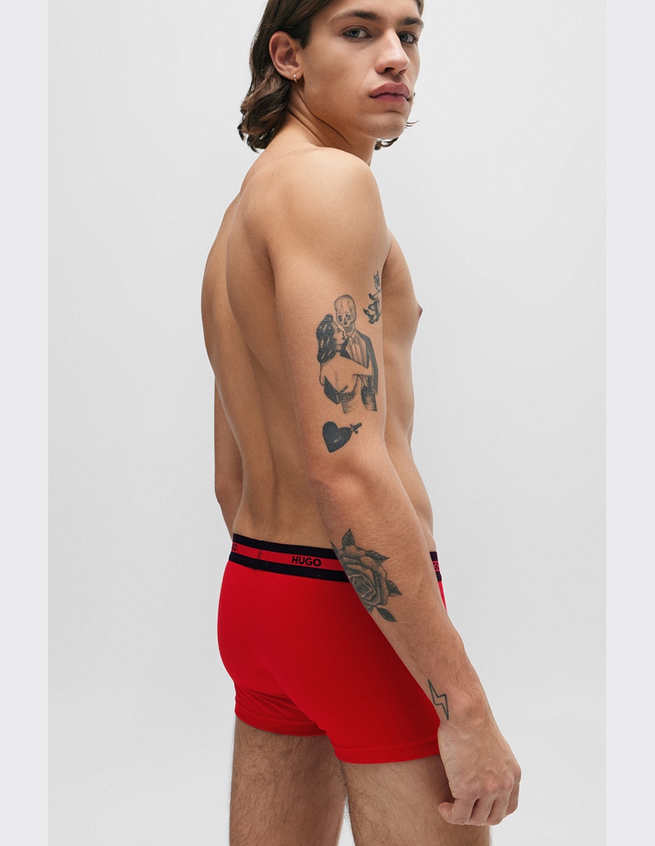 Set bóxer trunk hugo de algodón para hombre 3 piezas