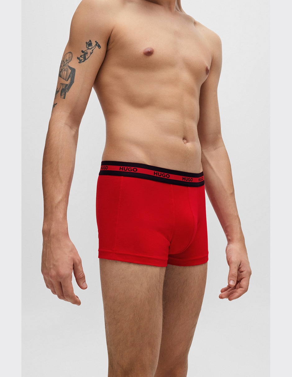 Set bóxer trunk hugo de algodón para hombre 3 piezas