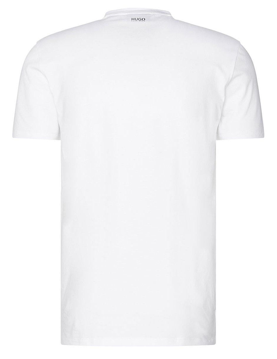 Set de playeras HUGO corte slim fit cuello V blanca