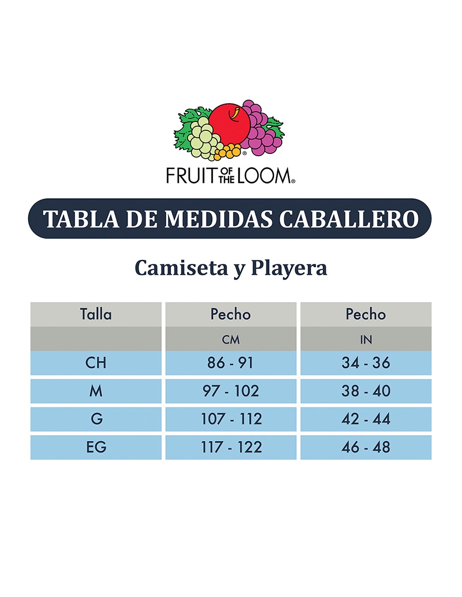 Camiseta Fruit of the Loom cuello redondo para hombre