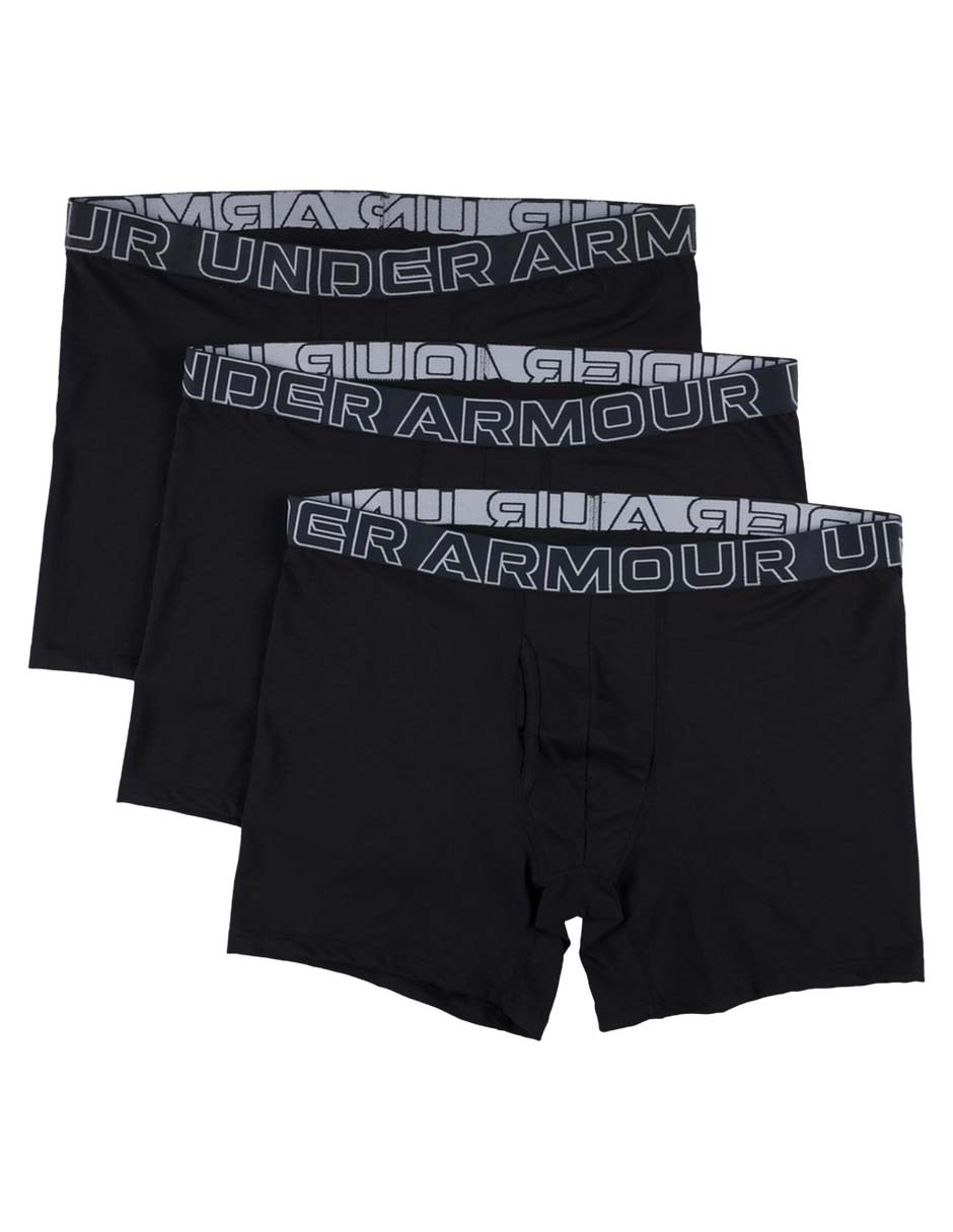 Boxer brief under armour de algodón para hombre 3 piezas