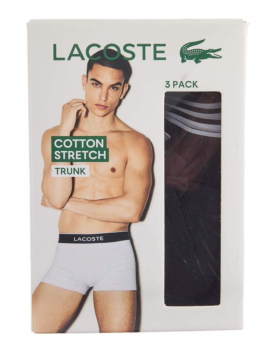Set bóxer trunk Lacoste de algodón para hombre 3 piezas