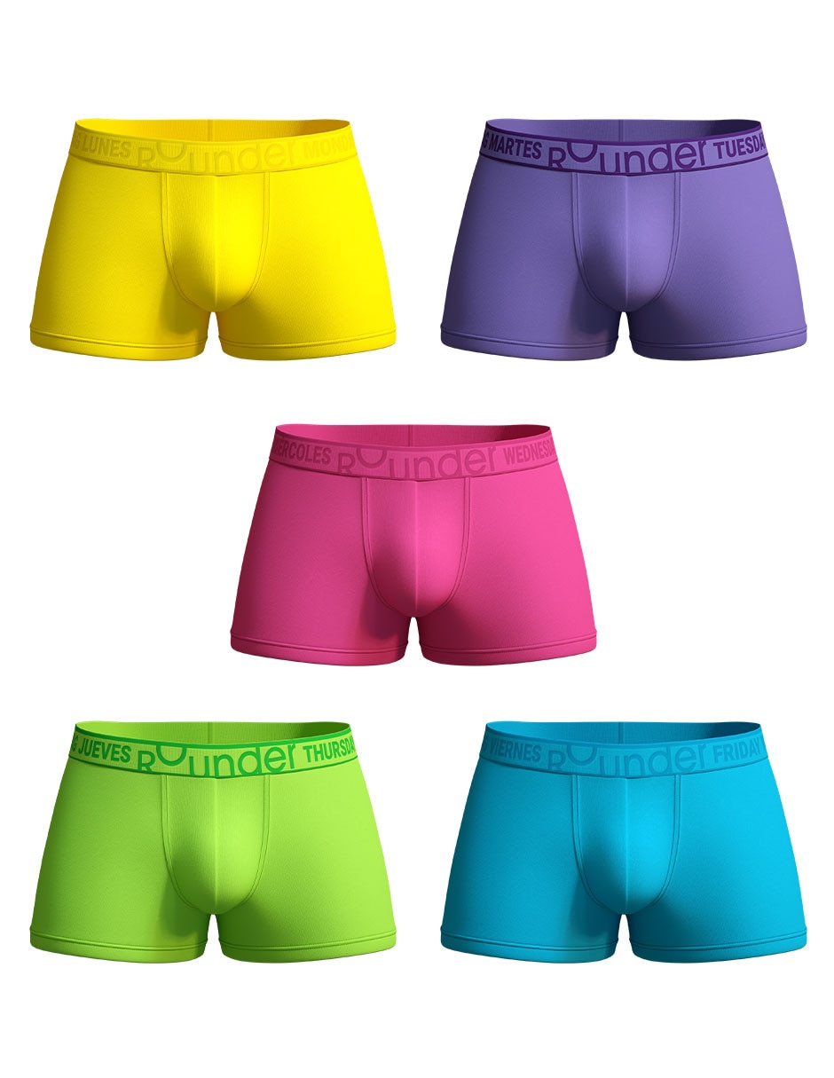 Set bóxer trunk de algodón para hombre 5 piezas