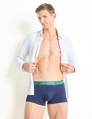 Bóxer trunk Lacoste de algodón para hombre 3 piezas