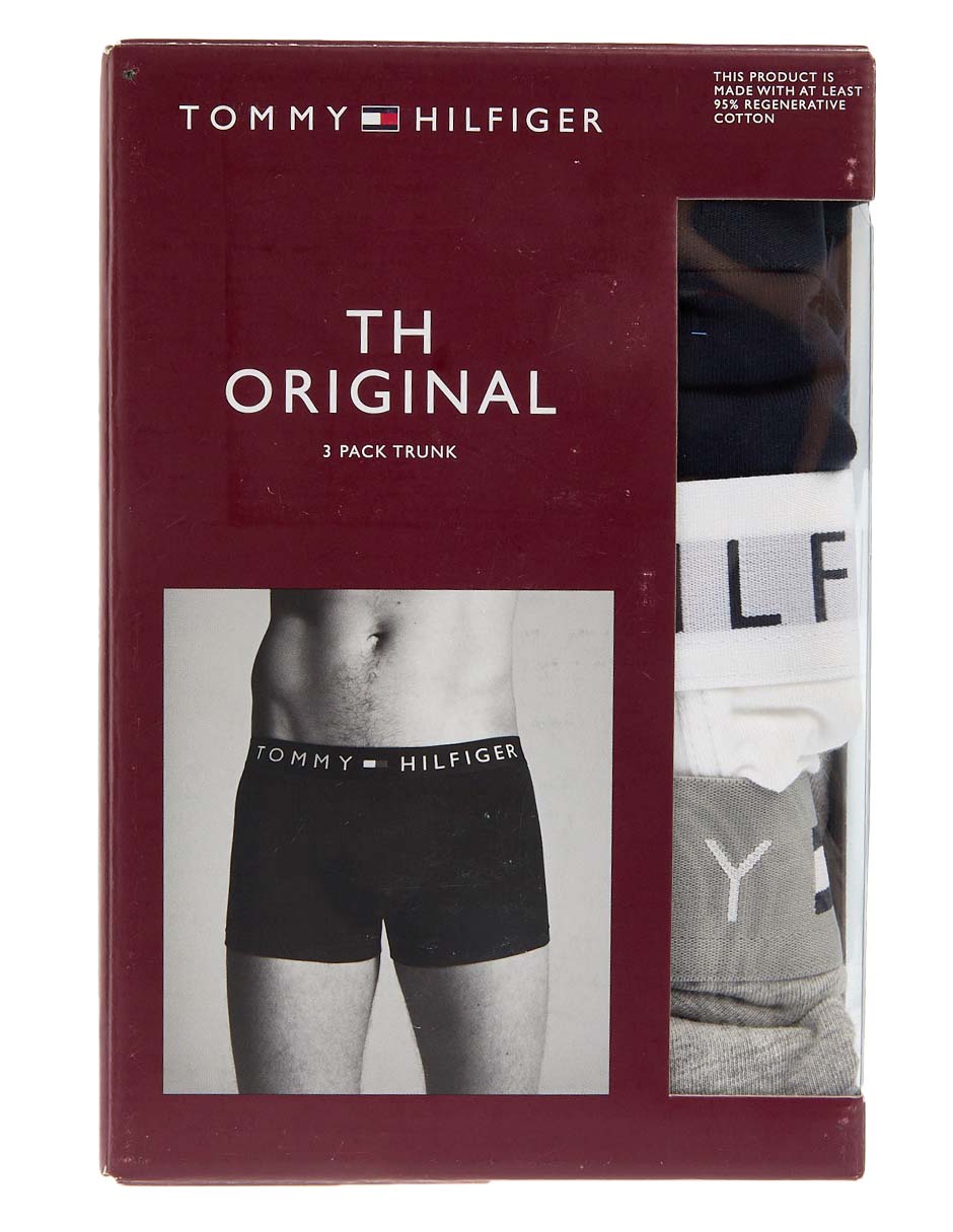 Set bóxer trunk Hilfiger de algodón para hombre 3 piezas 6