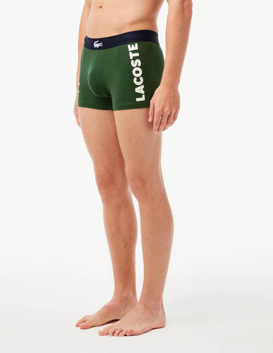 Bóxer trunk Lacoste de algodón para hombre 3 piezas