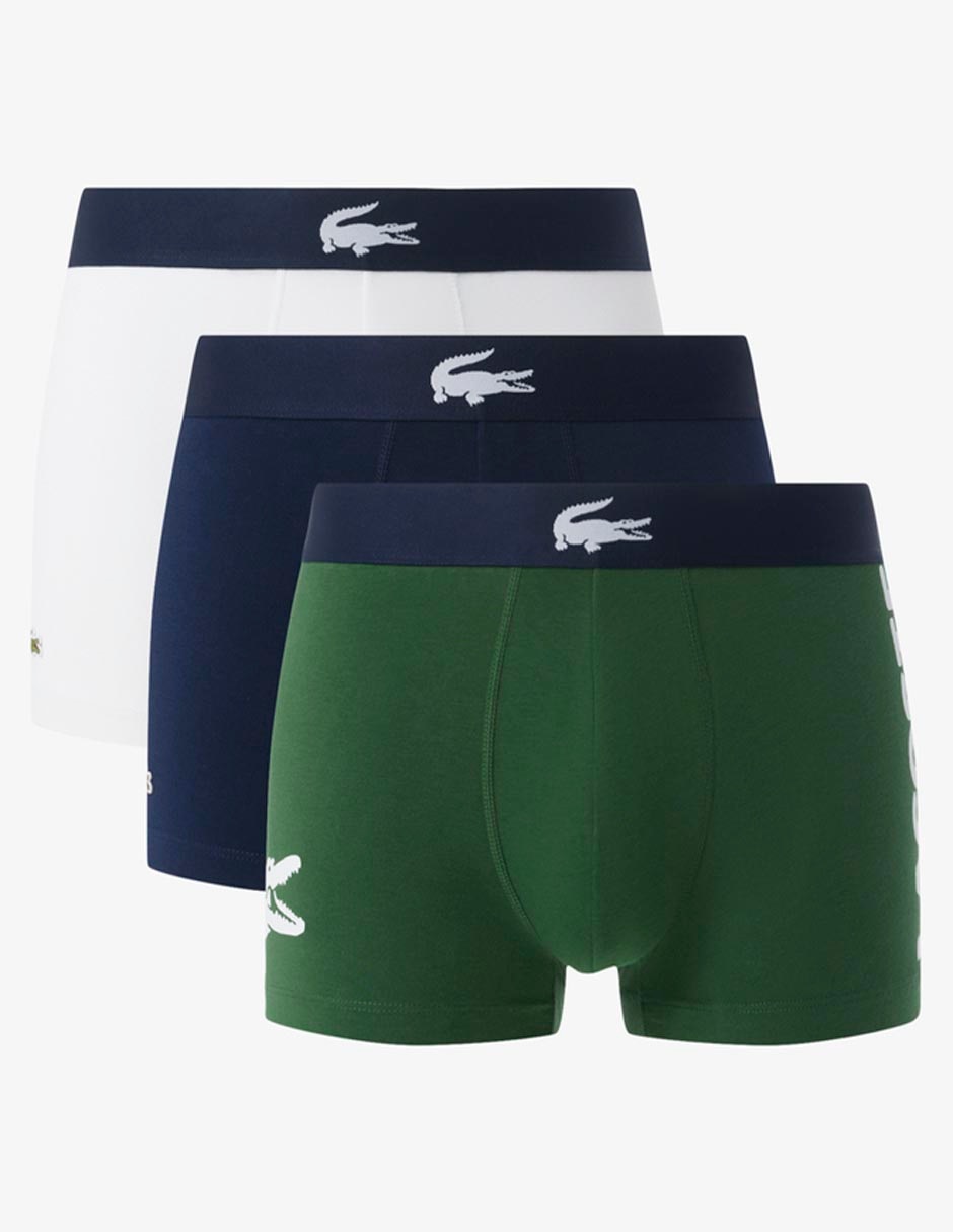 Bóxer trunk Lacoste de algodón para hombre 3 piezas