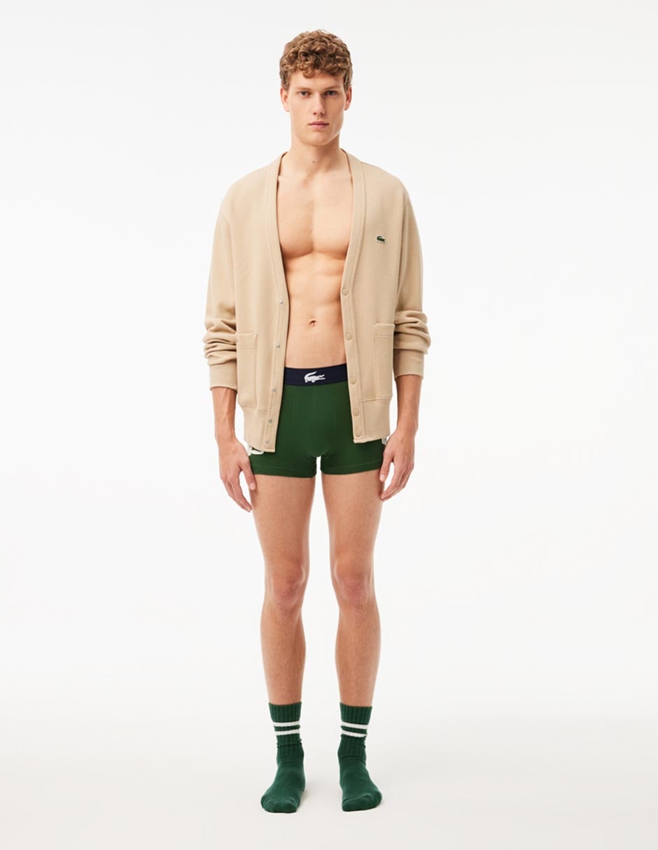 Bóxer trunk Lacoste de algodón para hombre 3 piezas