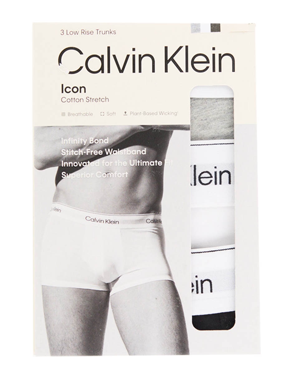 Set bóxer trunk Calvin Klein de algodón para hombre 3 piezas 6