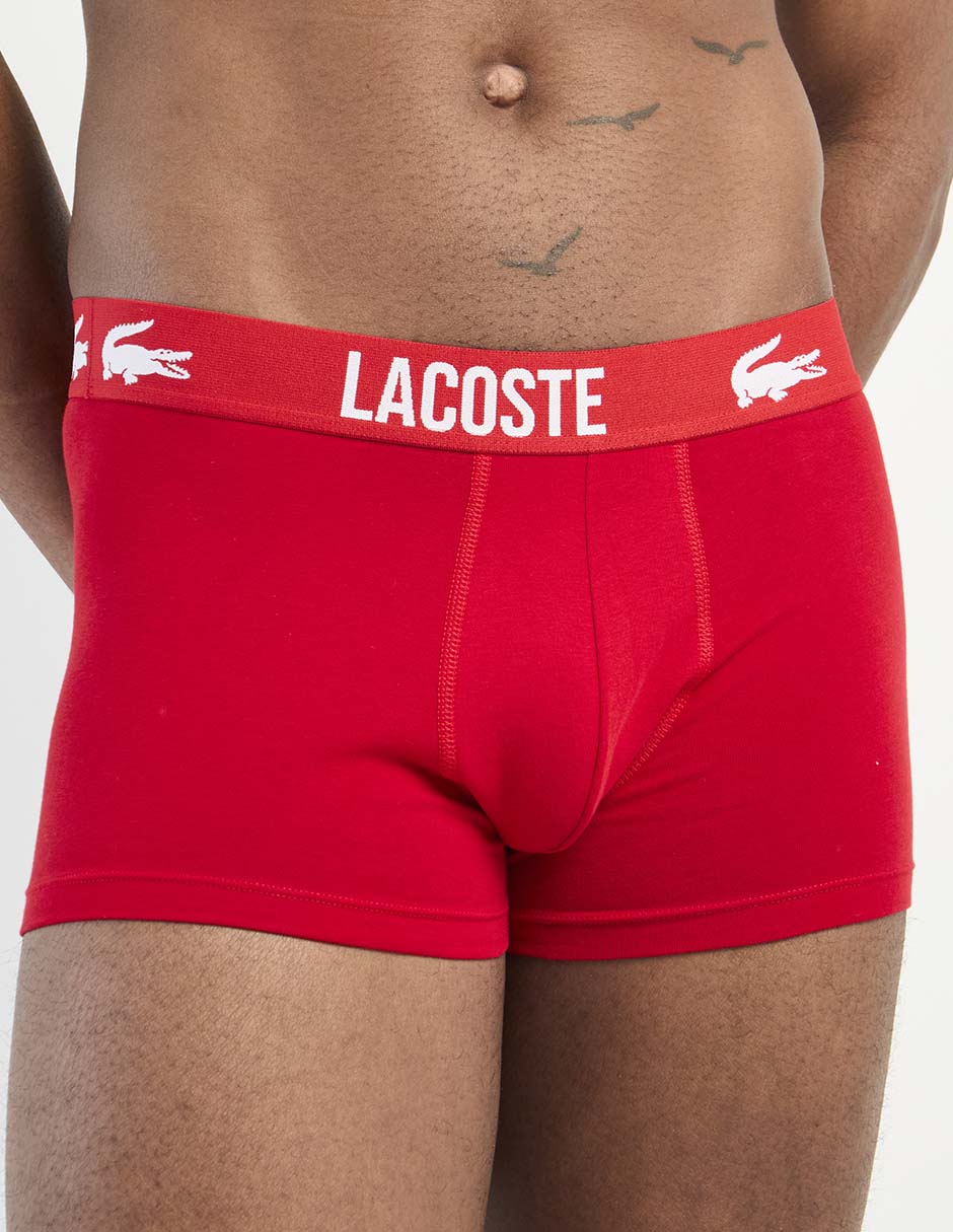 Set bóxer trunk Lacoste de algodón para hombre 3 piezas