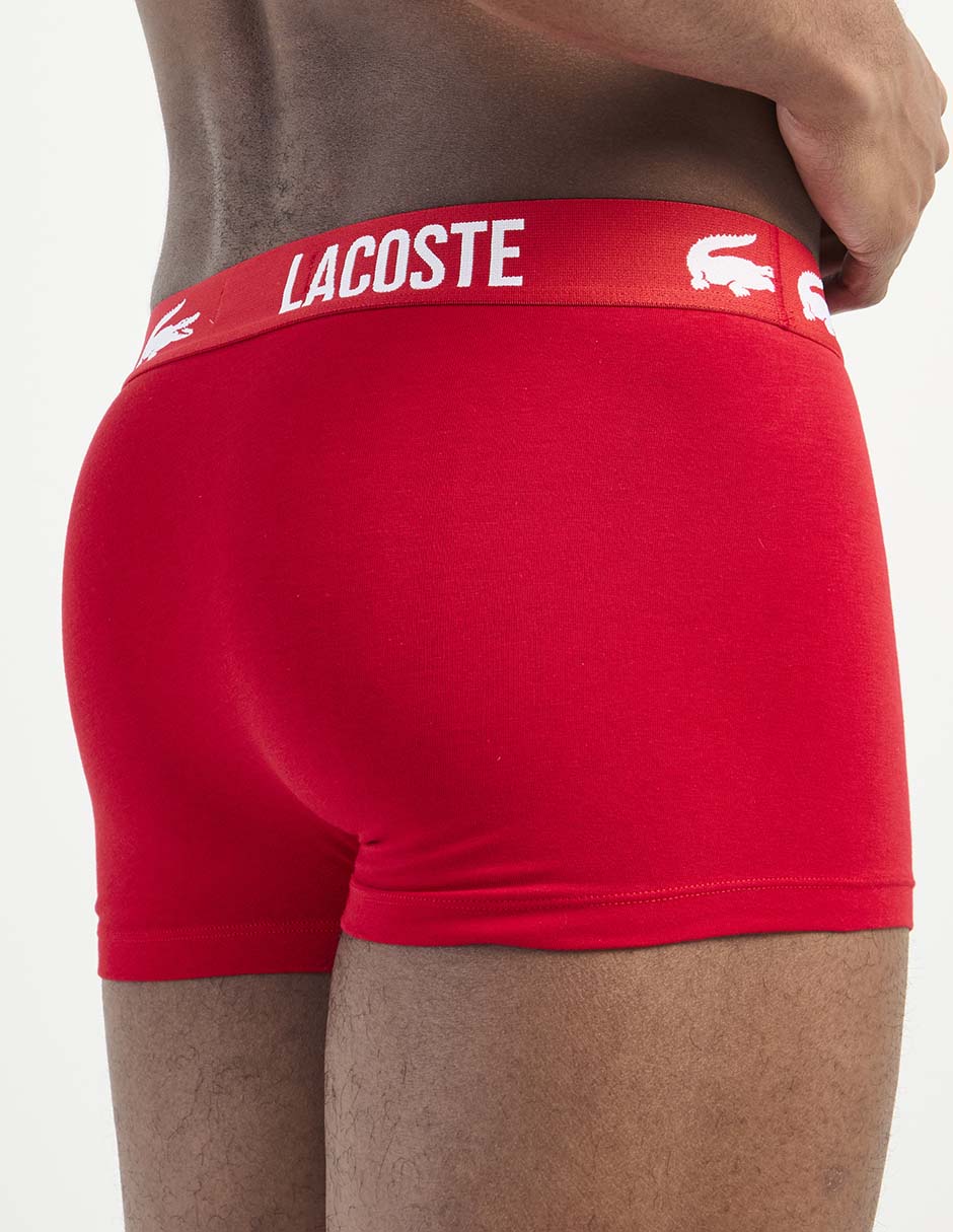 Set bóxer trunk Lacoste de algodón para hombre 3 piezas