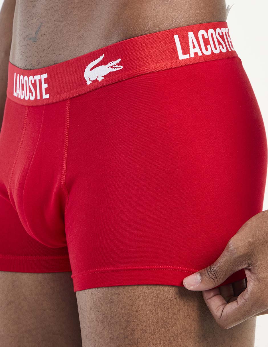 Set bóxer trunk Lacoste de algodón para hombre 3 piezas