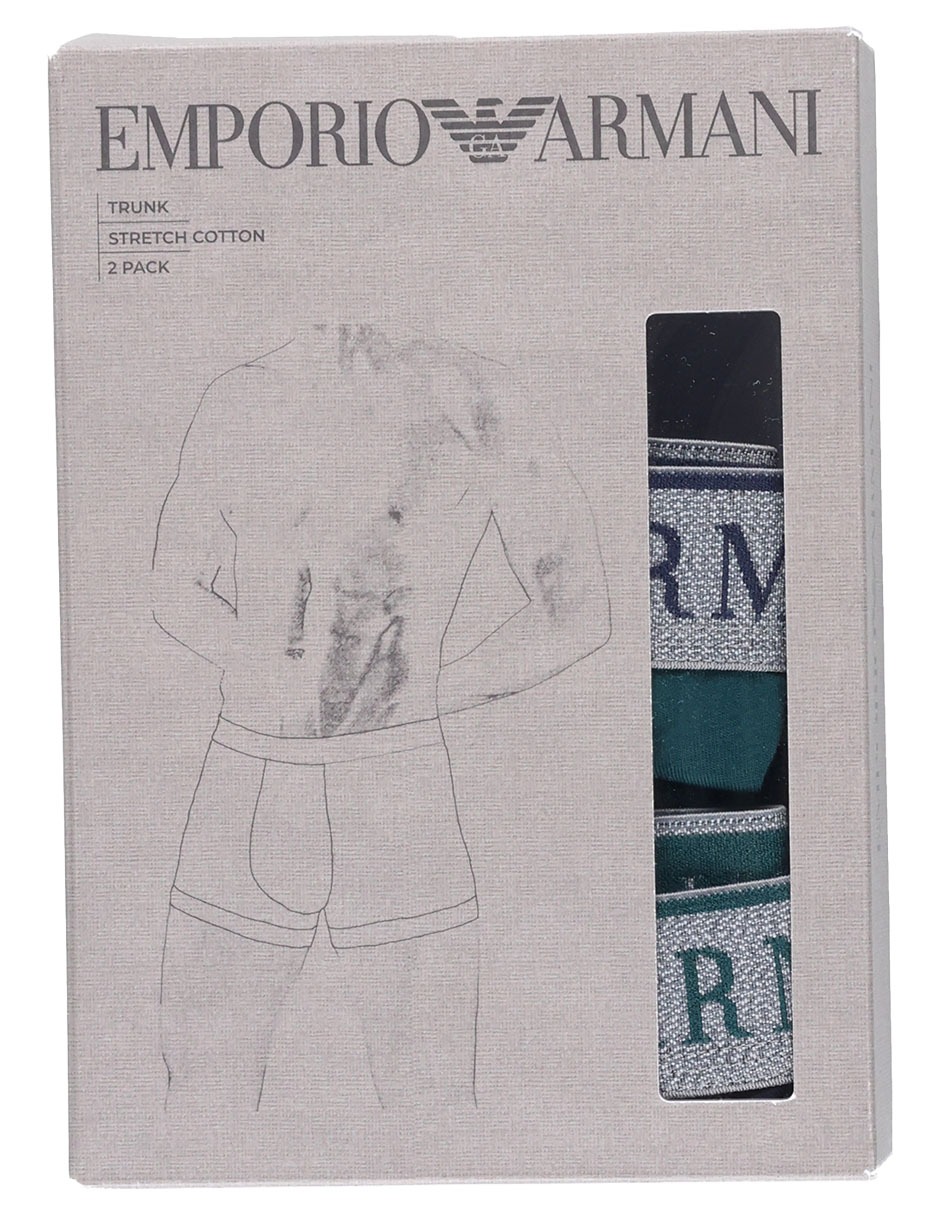 Set bóxer trunk Armani de algodón para hombre 2 piezas