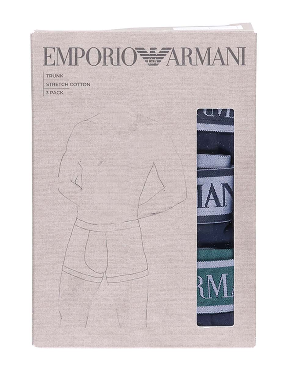 Set bóxer trunk Armani para hombre 3 piezas