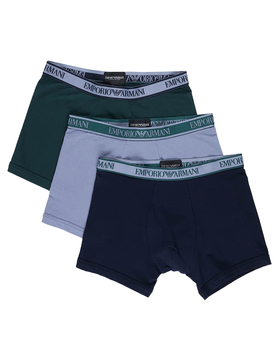 Set bóxer trunk Armani de algodón para hombre 3 piezas