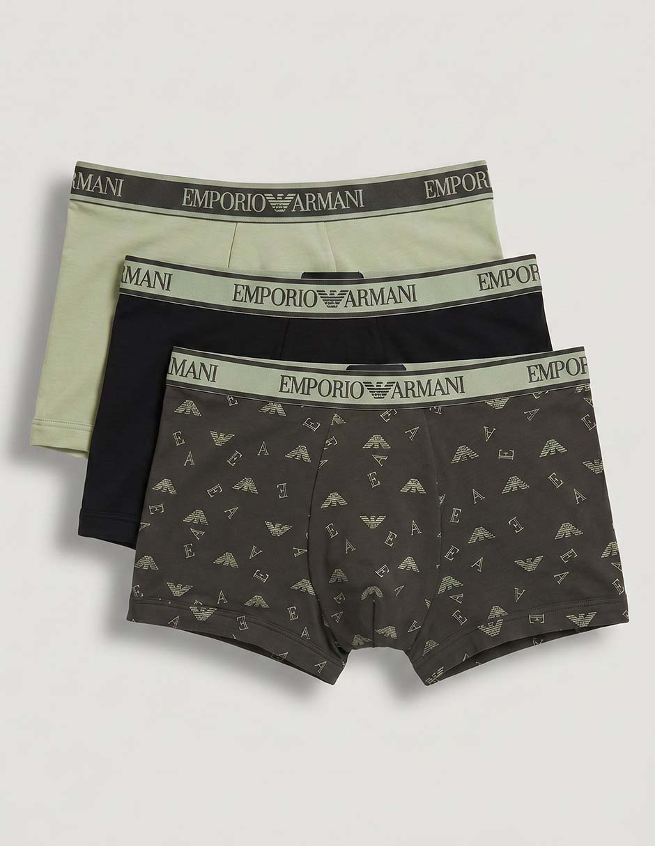 Set bóxer trunk Armani para hombre 3 piezas