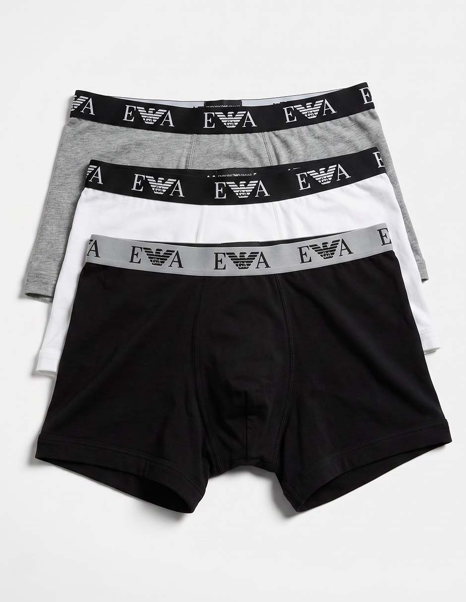 Set bóxer trunk de algodón para hombre 3 piezas 4