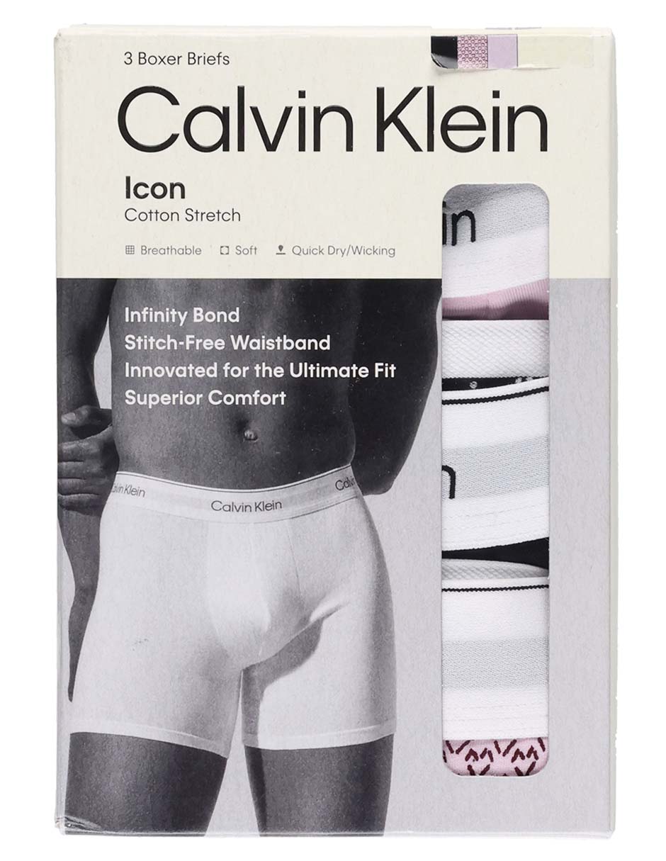 Set bóxer brief Calvin Klein de algodón para hombre 3 piezas