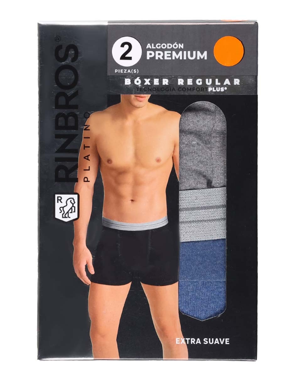 Set bóxer brief Rinbros de algodón para hombre 2 piezas