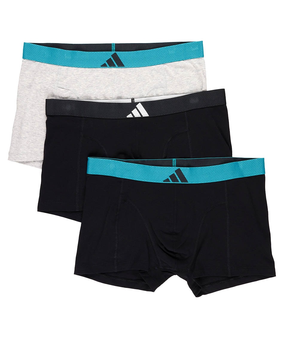 Set Bóxer trunk adidas de algodón para hombre 3 piezas