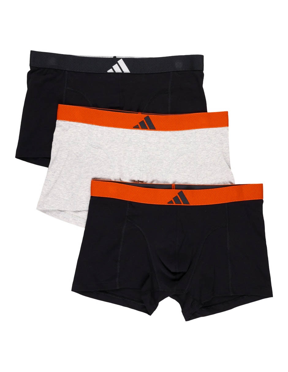 Set Bóxer trunk adidas de algodón para hombre 3 piezas
