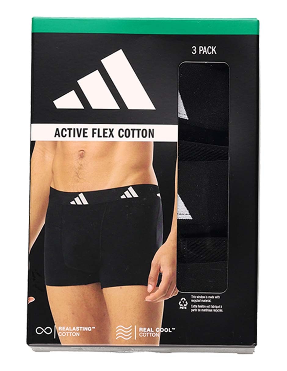 Bóxer trunk Adidas de algodón para hombre 3 piezas
