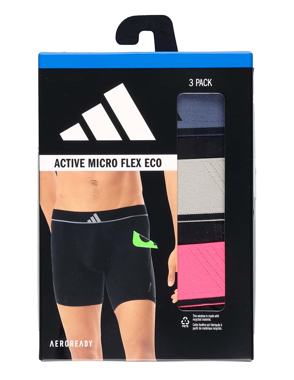 Set bóxer brief Adidas de algodón para hombre 3 piezas