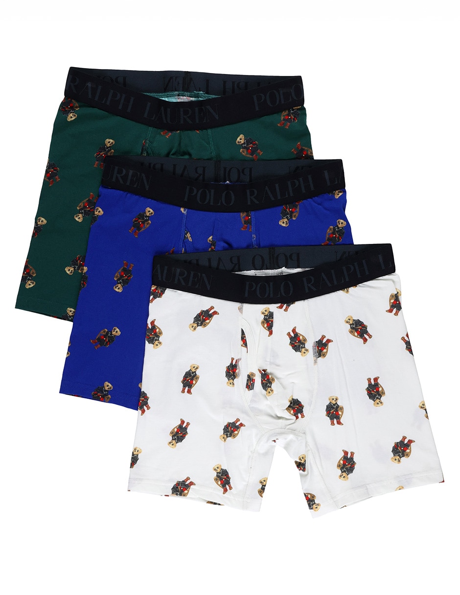 Set bóxer brief Polo RL de algodón para hombre 3 piezas