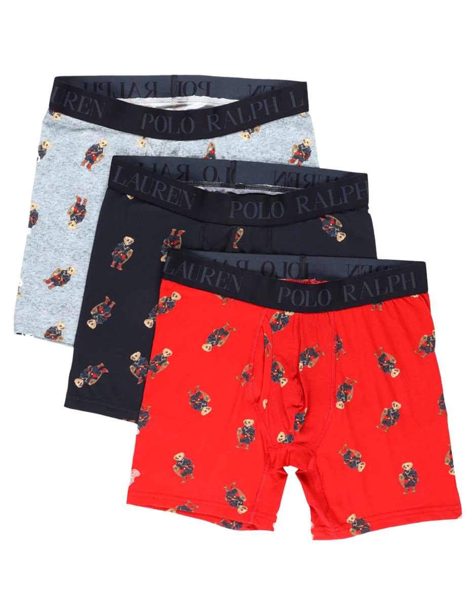 Set bóxer brief Polo Rl de algodón para hombre 3 piezas