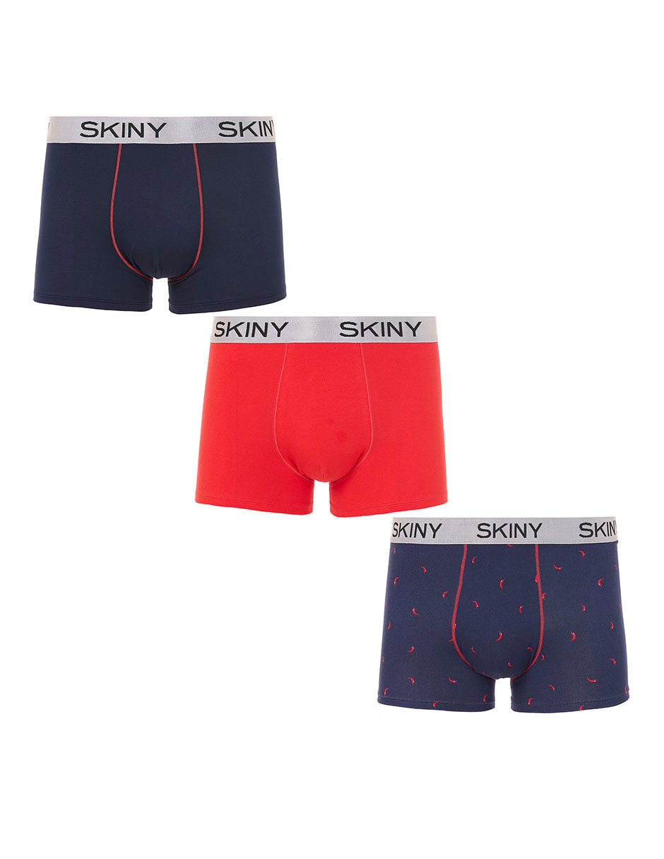 Set bóxer Skiny de algodón para hombre 3 piezas