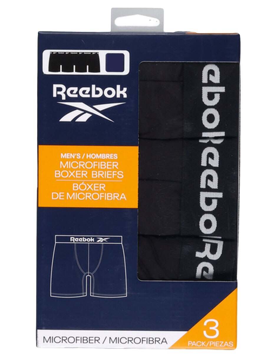 Set bóxer reebok para hombre 3 piezas