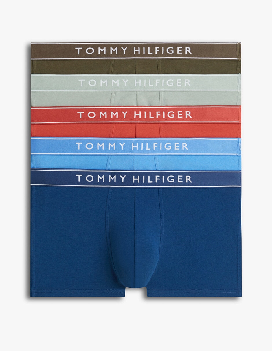 Set bóxer trunk Hilfiger de algodón para hombre 5 piezas 7