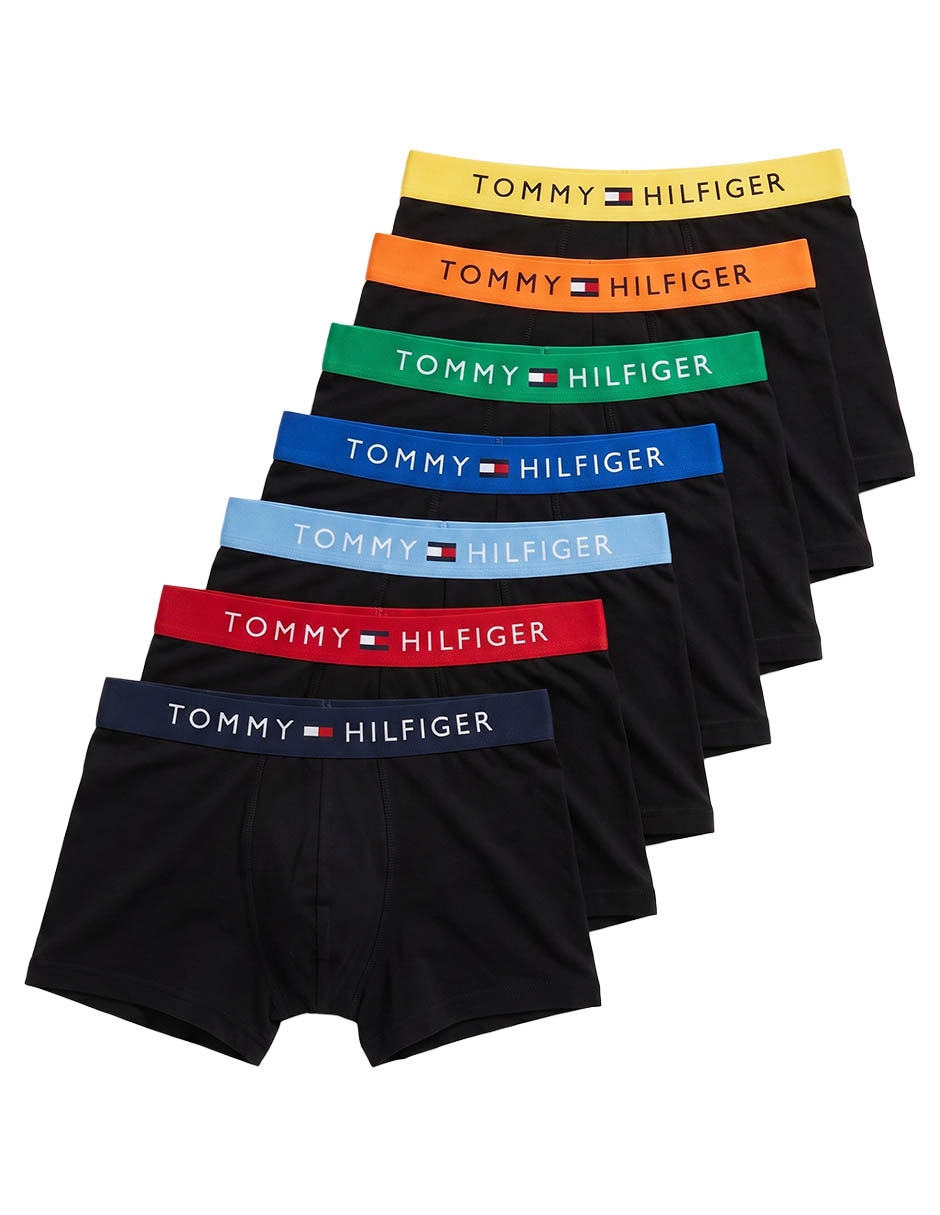 Set bóxer trunk Tommy Hilfiger de algodón para hombre 7 piezas