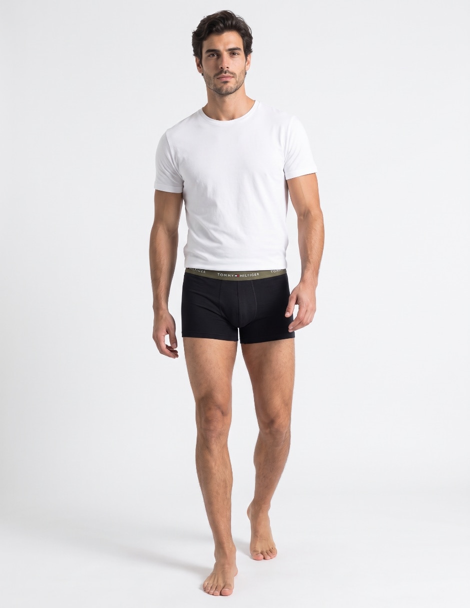 Set bóxer trunk Tommy de algodón para hombre 3 piezas