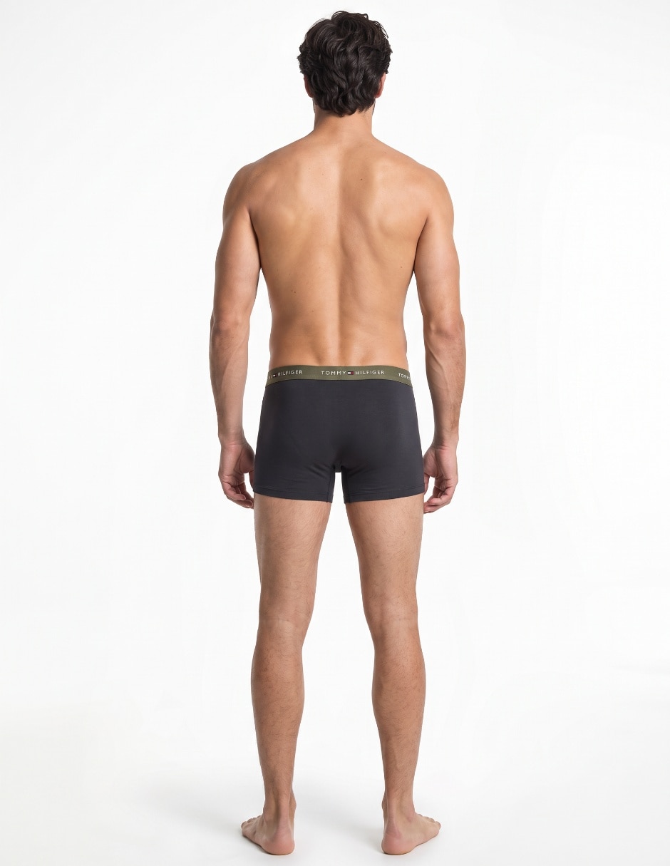 Set bóxer trunk Tommy de algodón para hombre 3 piezas 3