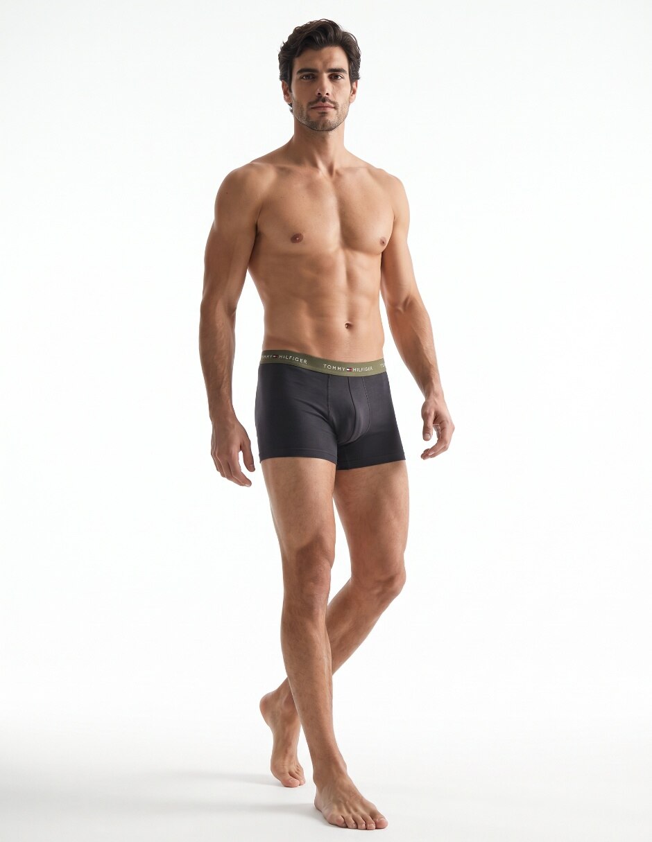 Set bóxer trunk Tommy de algodón para hombre 3 piezas 4