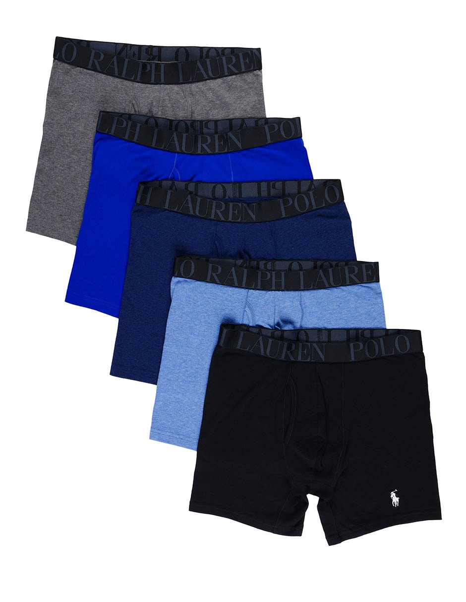 Set bóxer brief polo rl de algodón para hombre 5 piezas 5