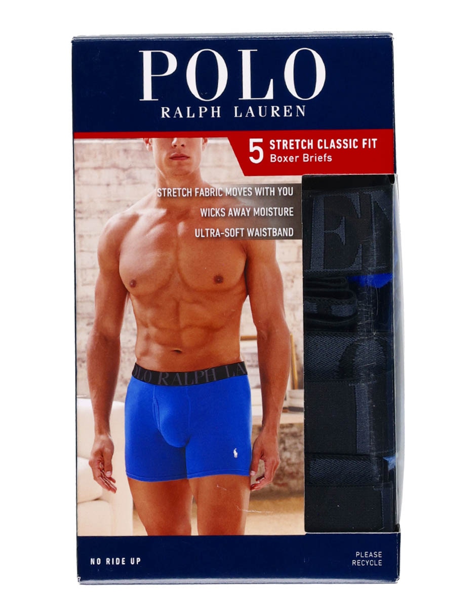 Set bóxer brief polo rl de algodón para hombre 5 piezas 6