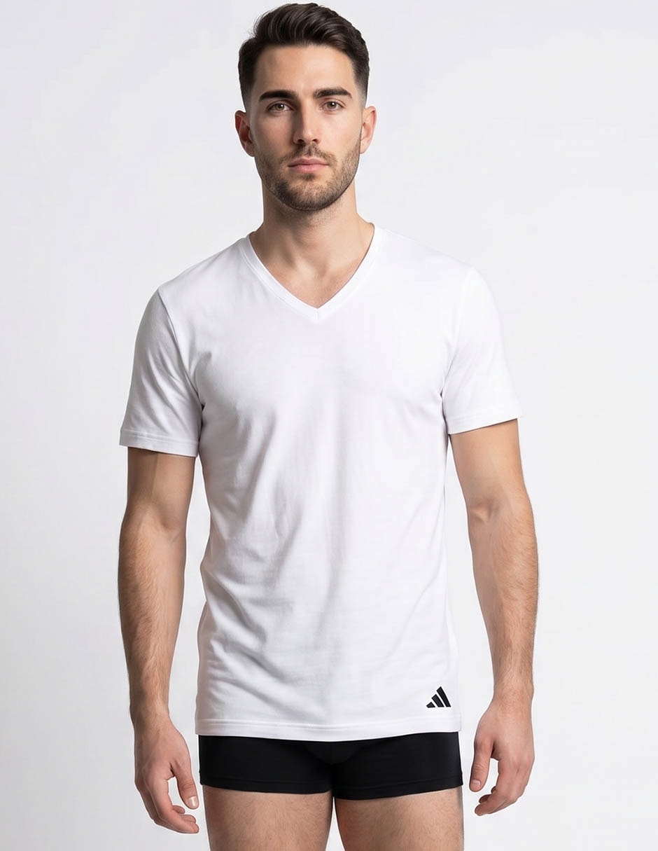 Camiseta Adidas cuello v para hombre