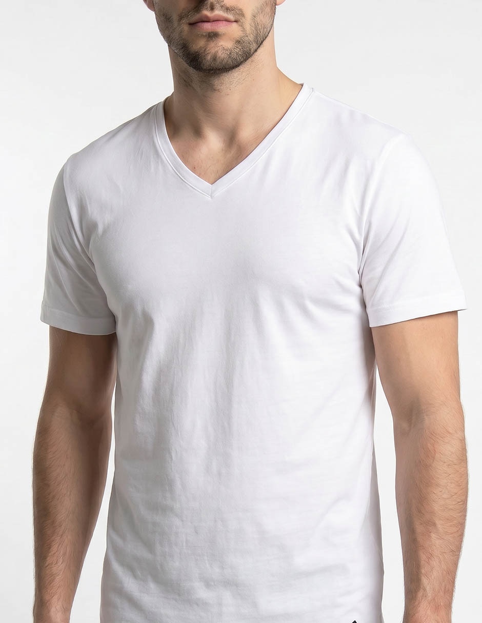 Camiseta Adidas cuello v para hombre
