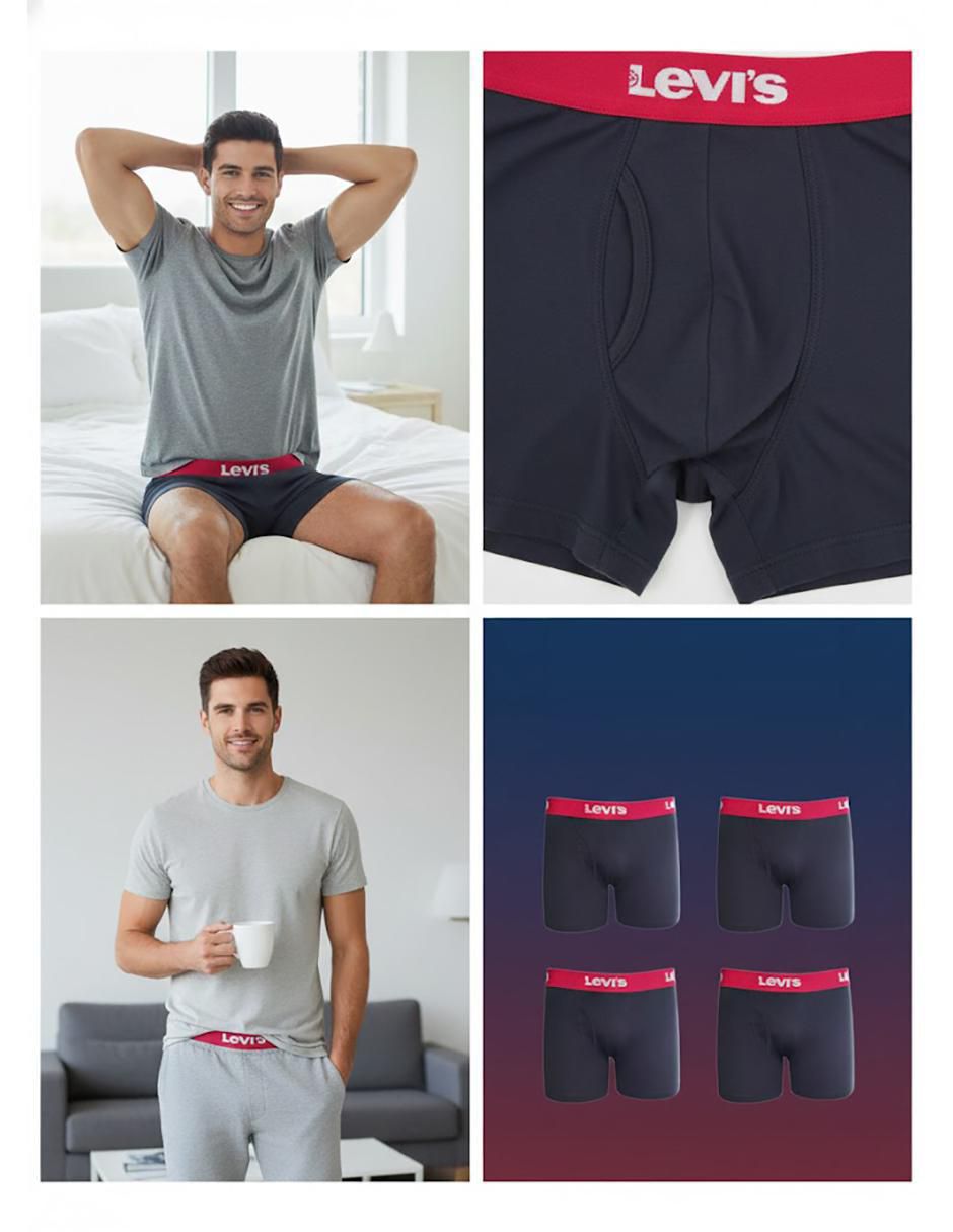 Set bóxer brief levi's para hombre 4 piezas
